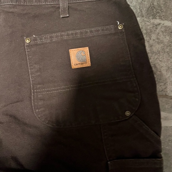 Carhartt Utility Double Knee Work Pant Loose Original Fit Dark Brown SZ 33W 30L - Picture 9 of 10